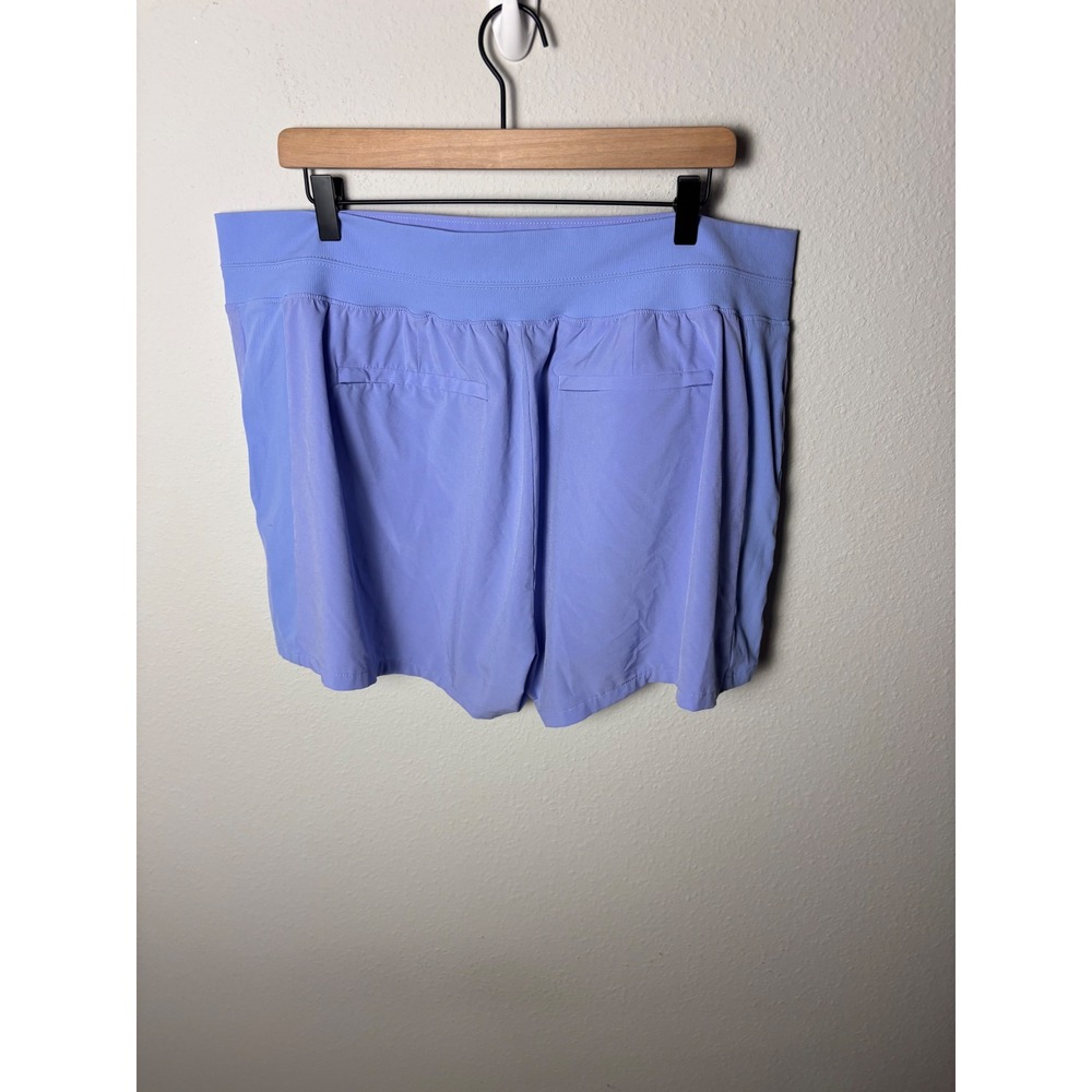 Athleta Brooklyn Short Periwinkle Blue 4" Inseam Size 18 Active Travel Shorts - Picture 3 of 4